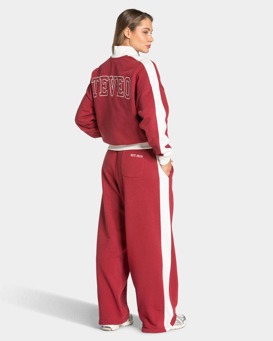 Pantalon de jogging Wide Leg Football « Cranberry »