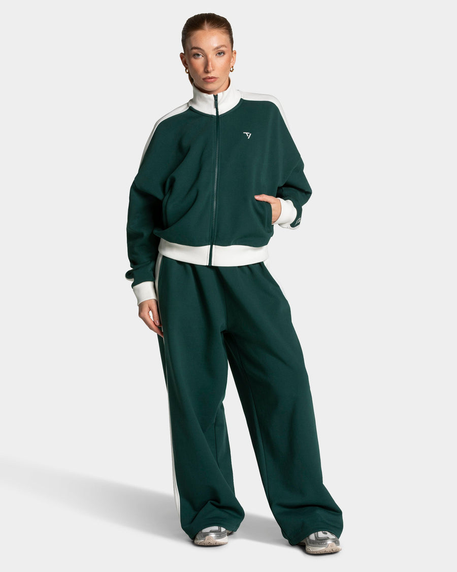 Pantalon de jogging Wide Leg Football « Vert foncé »