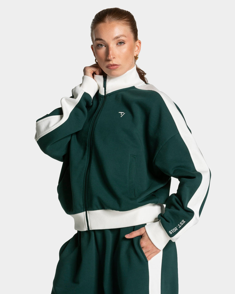 Veste de sport zippée Football « Vert foncé »