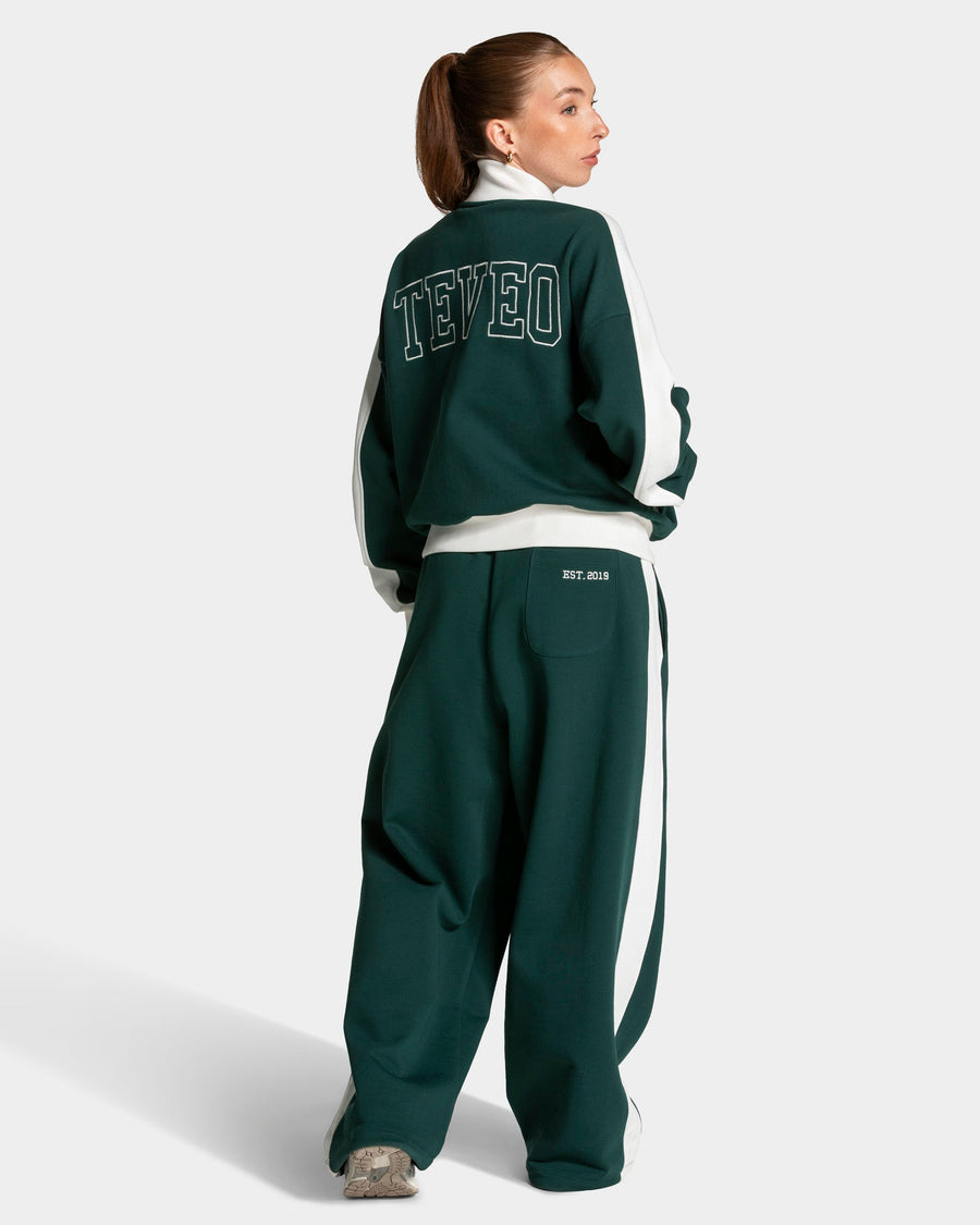 Pantalon de jogging Wide Leg Football « Vert foncé »