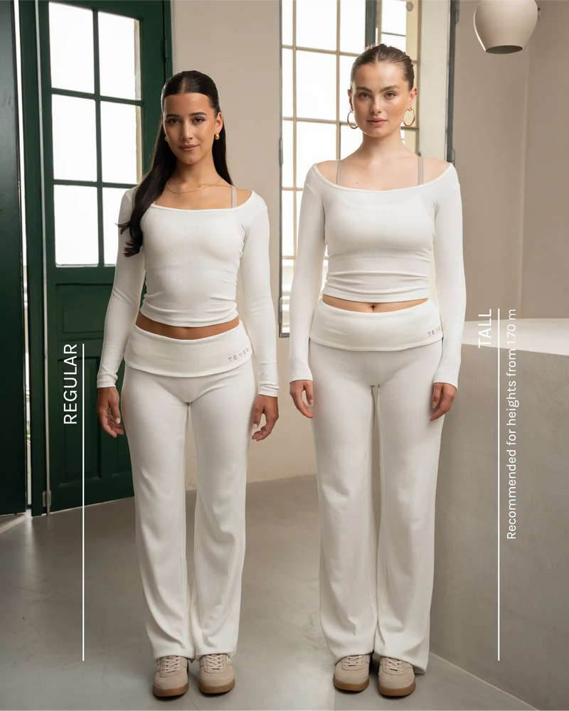 Pantalon côtelé à jambe droite standard Soft Foldover « pistache »