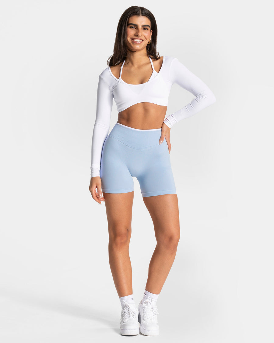 Short Contrastline Sculpt scrunch « bleu layette »