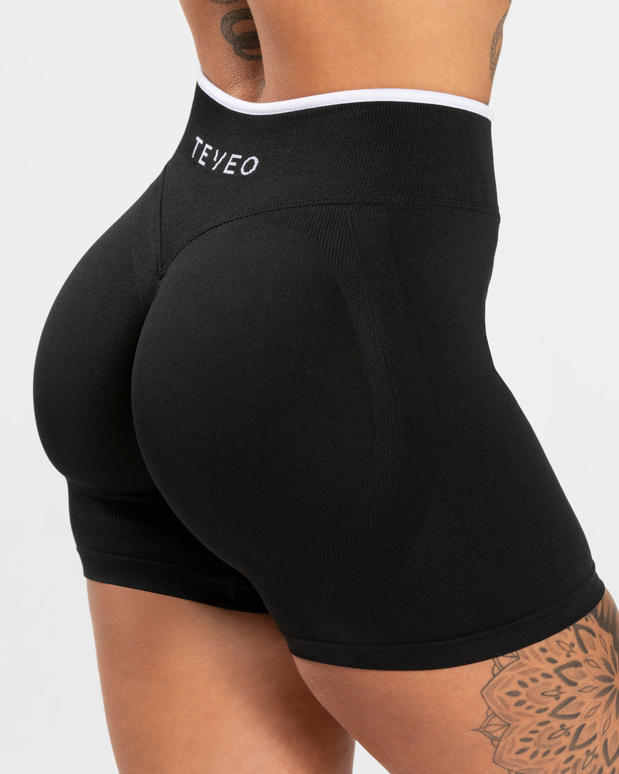 Short Contrastline Sculpt scrunch « noir »