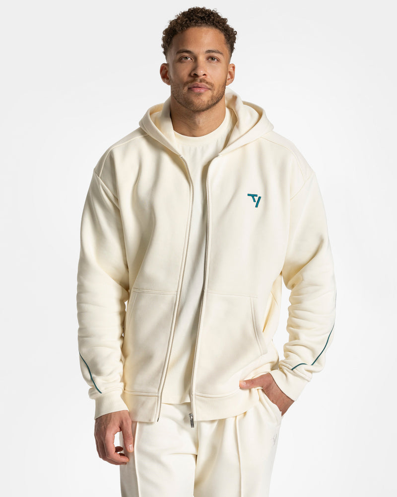 Veste de sport zippée Contrastline « Off White »