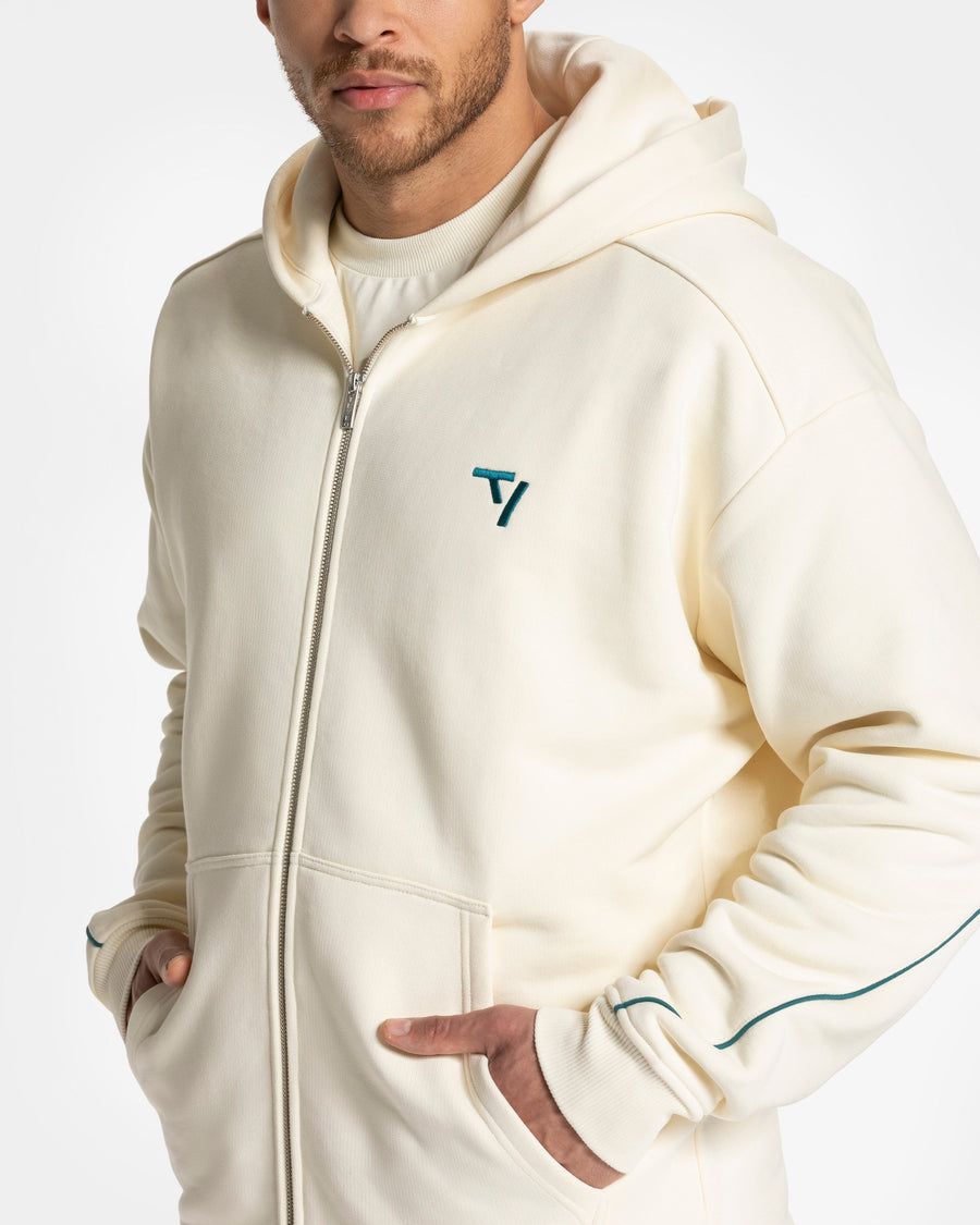 Veste de sport zippée Contrastline « Off White »