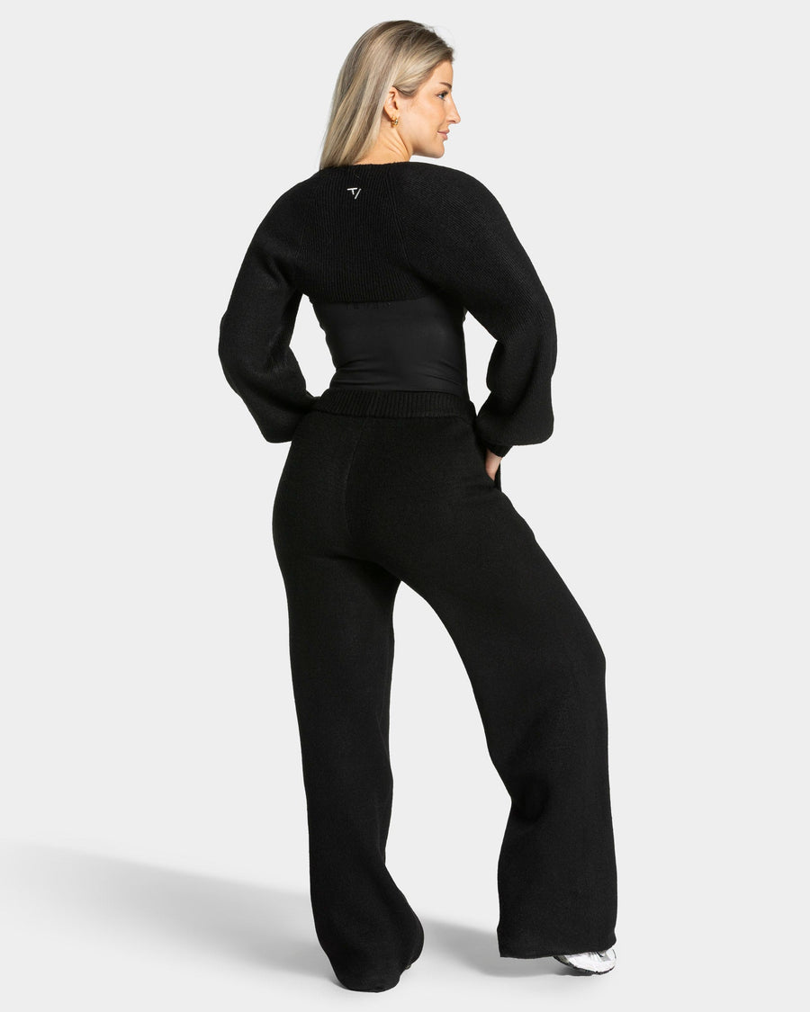 Pantalon jambe droite Knit « Noir »