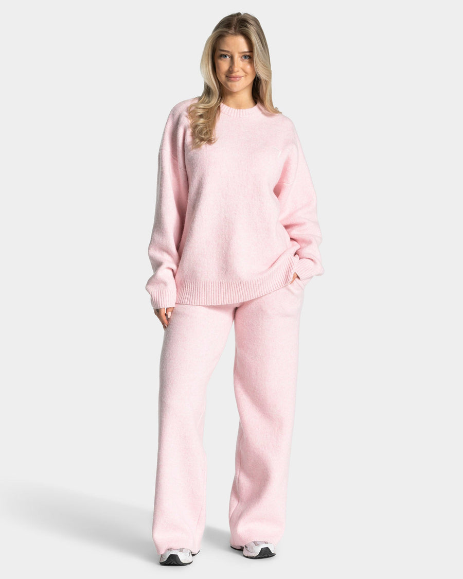 Pantalon jambe droite Knit « Rose »
