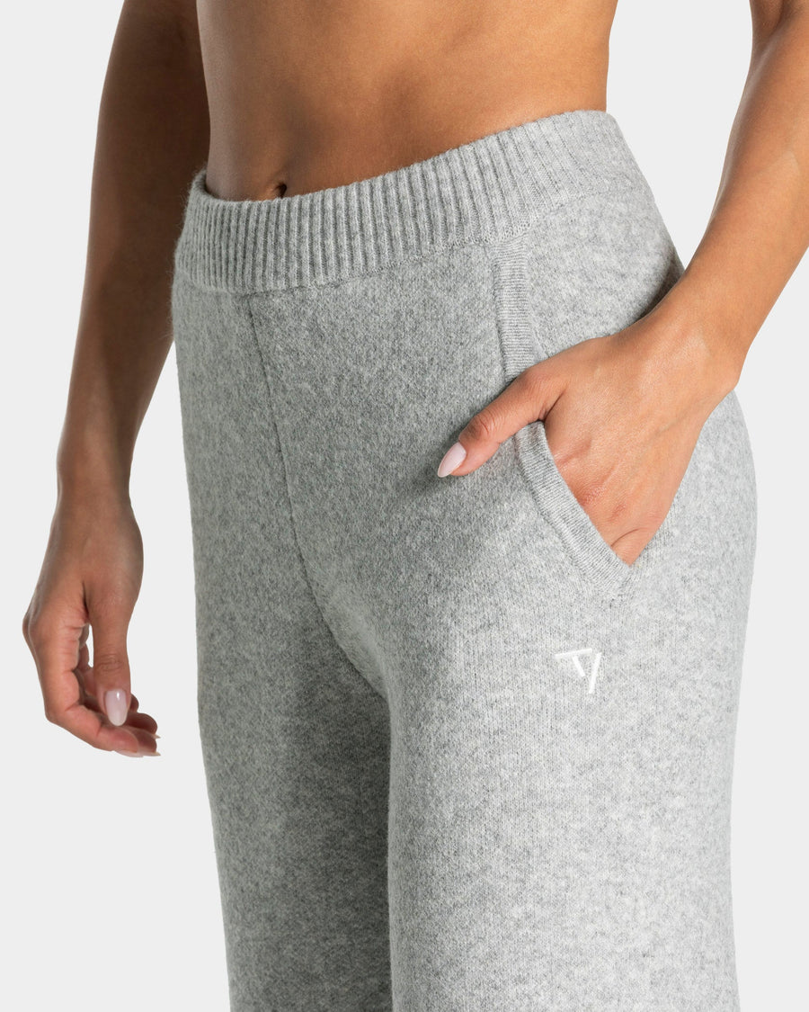 Pantalon jambe droite Knit « Gris chiné »