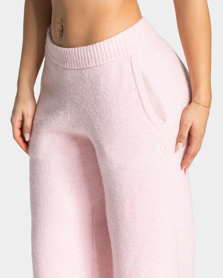 Pantalon jambe droite Knit « Rose »