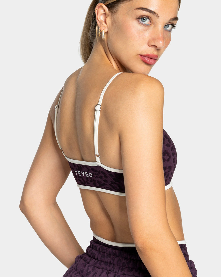 Brassière Contrastline « Léopard Blackberry »
