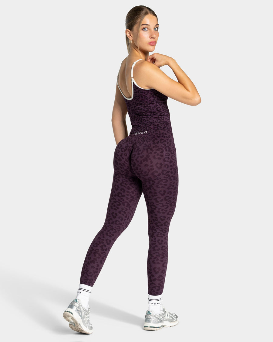 Legging Sculpt Scrunch Contrastline « Léopard Blackberry »