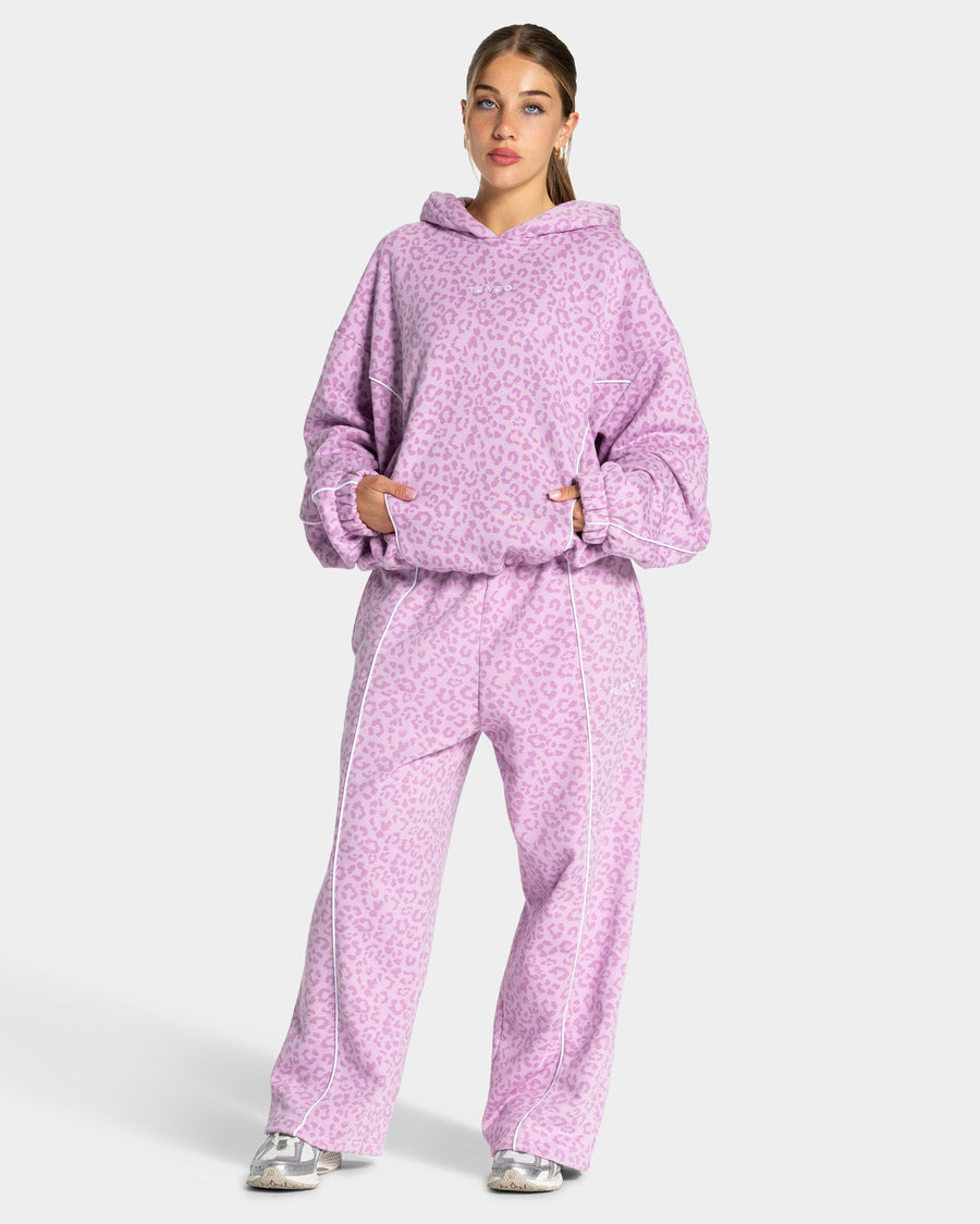 Sweat à capuche Contrastline « Léopard orchidée »