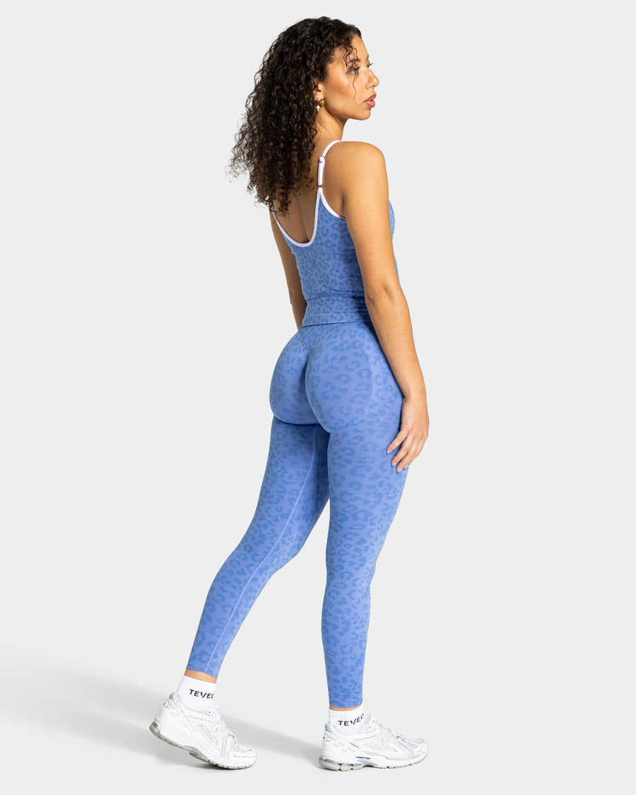 Legging Contrastline « Léopard Azure »
