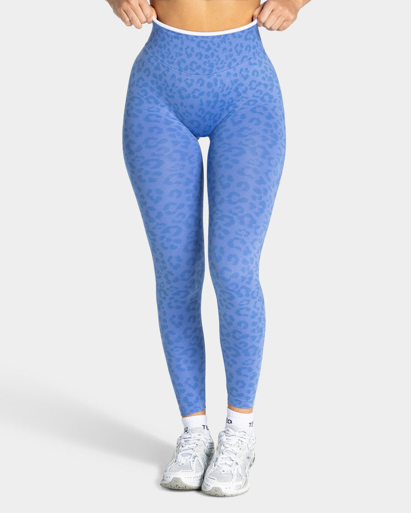 Legging Contrastline « Léopard Azure »
