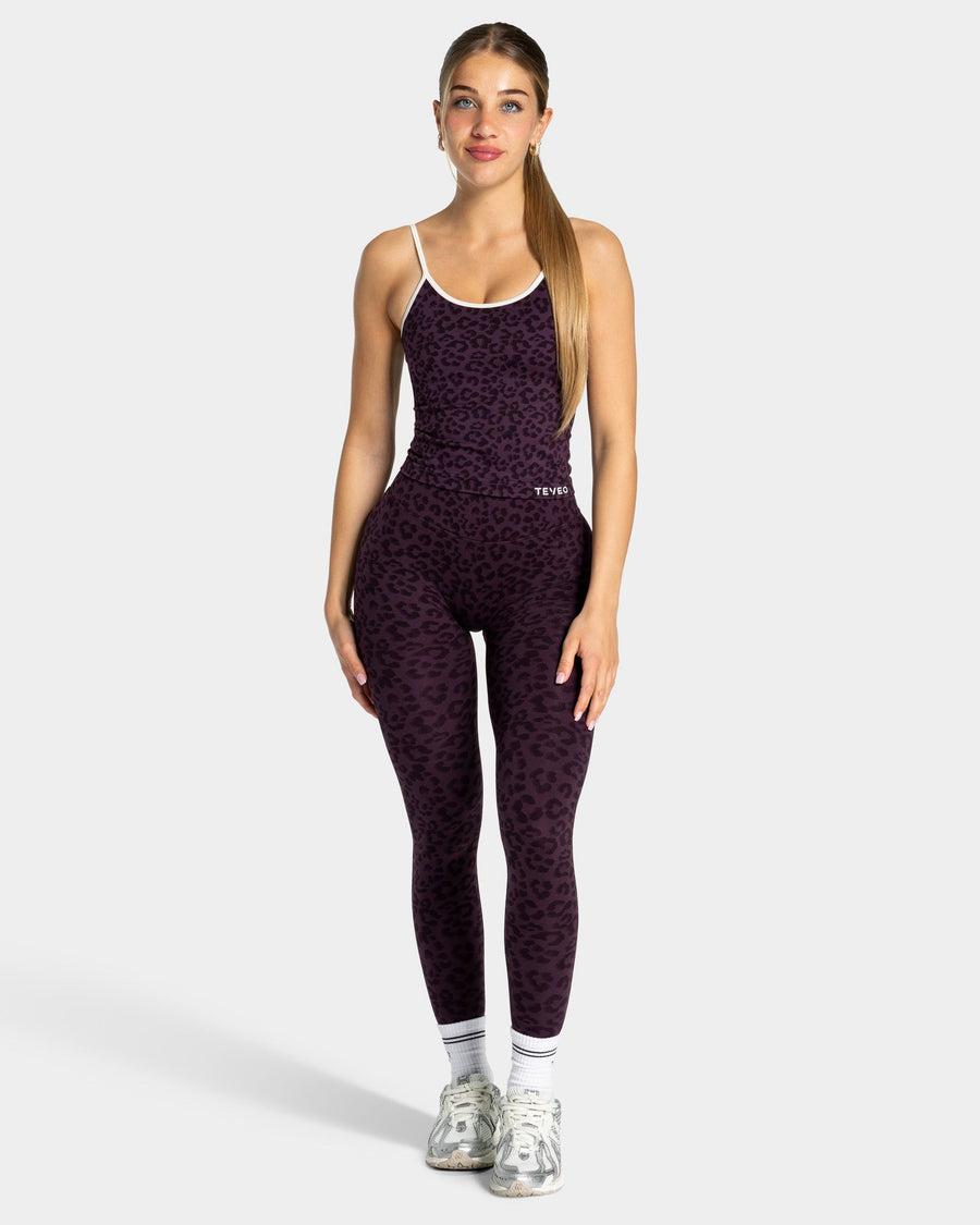Legging Contrastline « Léopard blackberry »