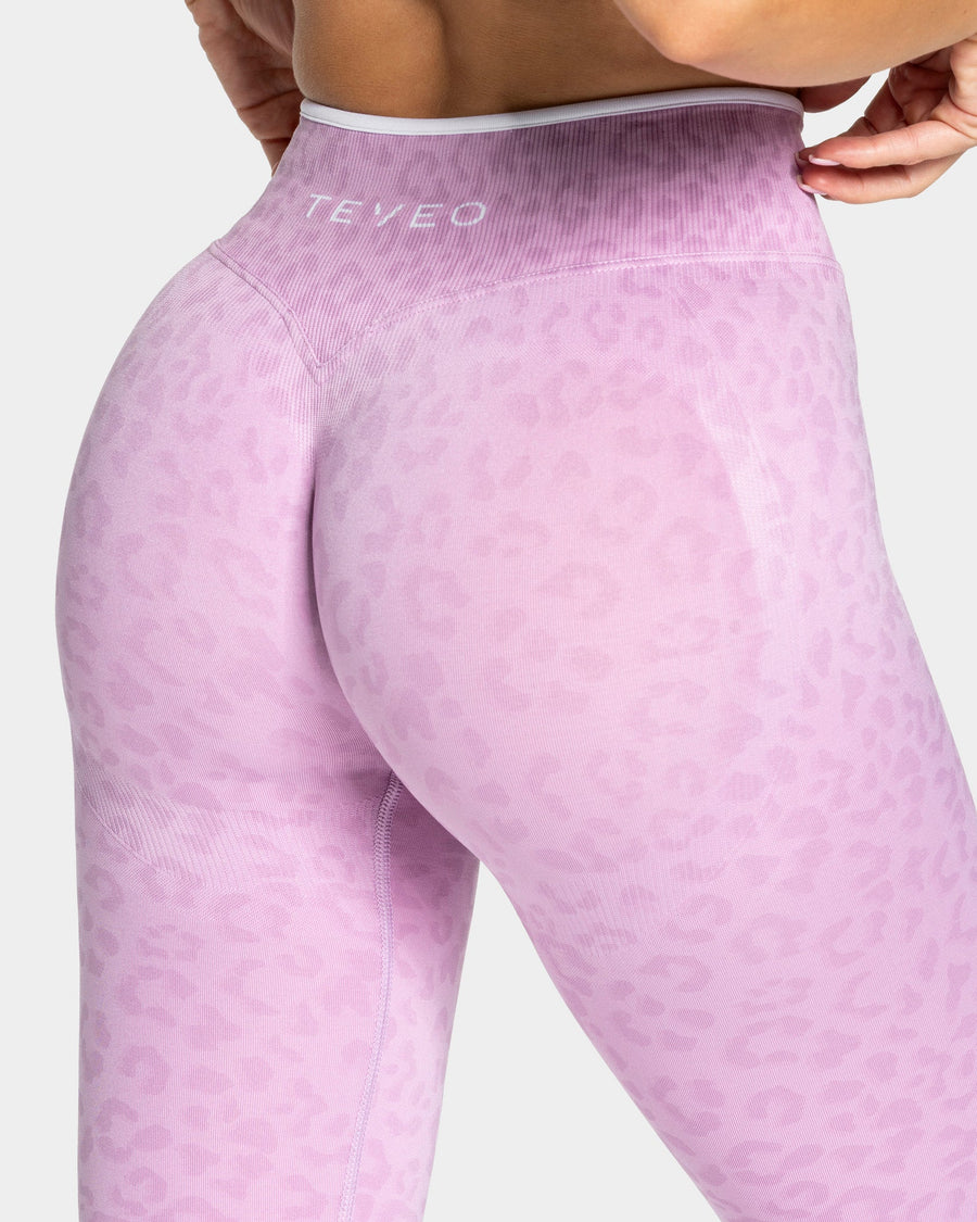 Legging Contrastline « Léopard orchidée »