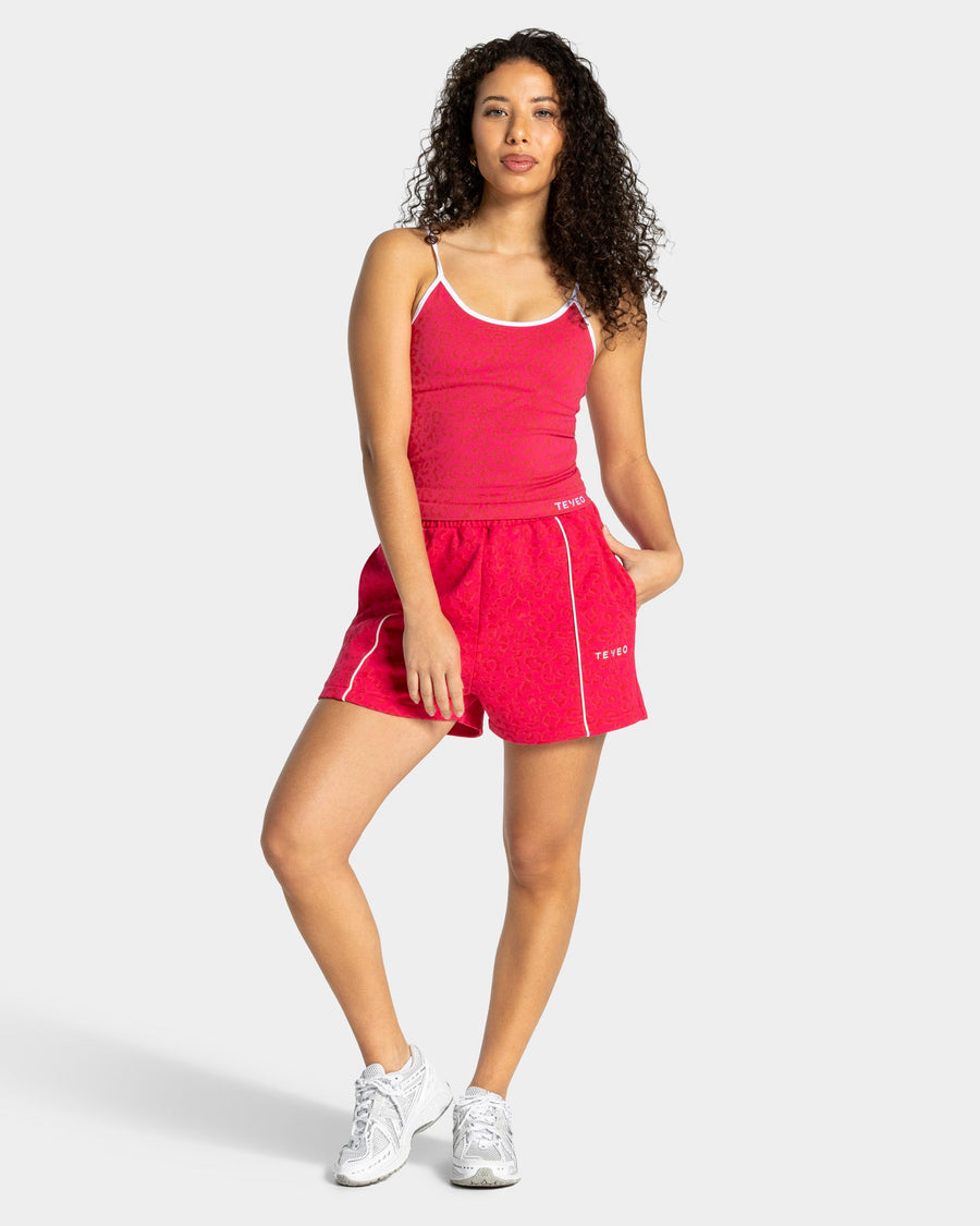 Short oversize Contrastline « Léopard Berry »