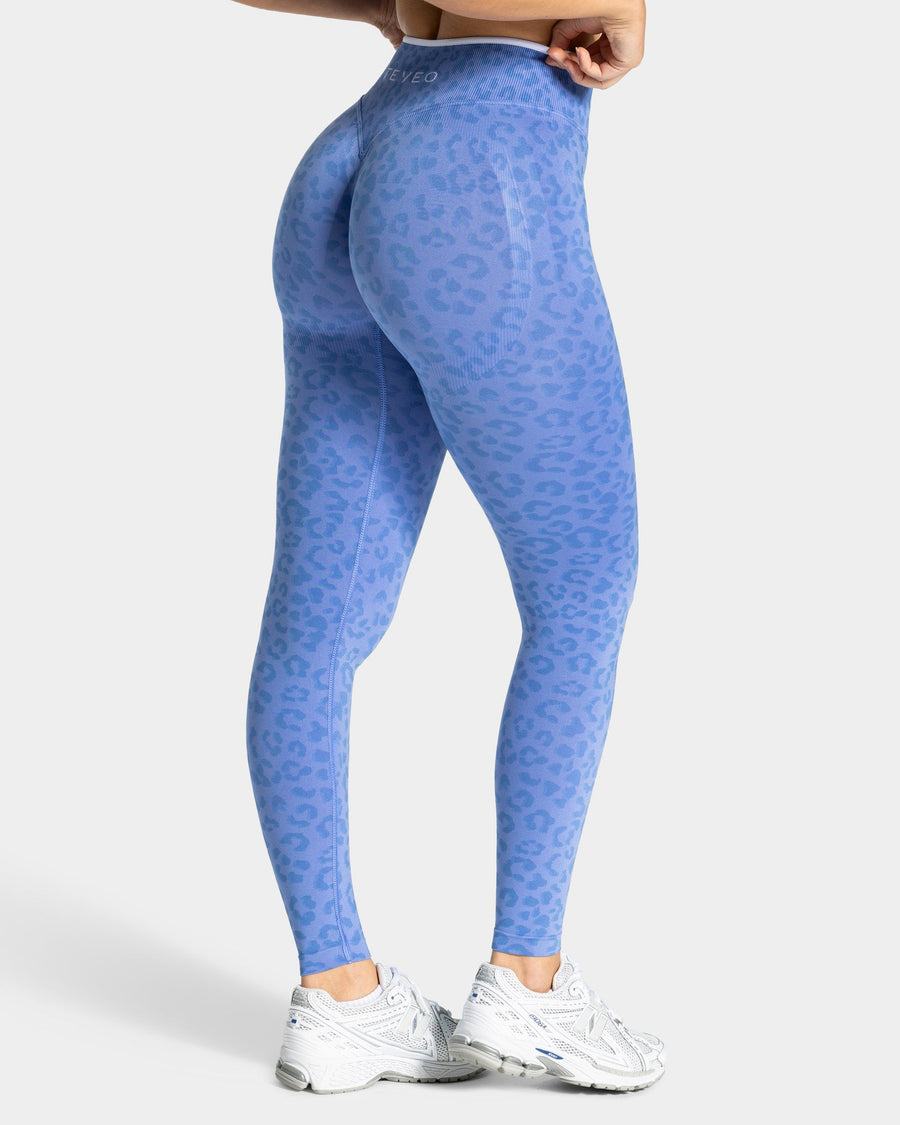Legging Sculpt Scrunch Contrastline « Léopard Azure »