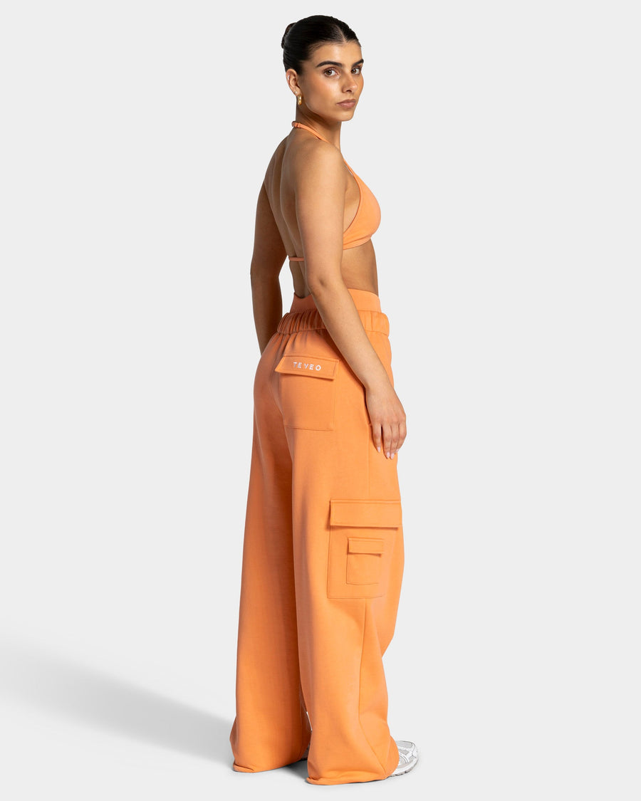 Pantalon de jogging cargo jambe large Lift « Abricot »