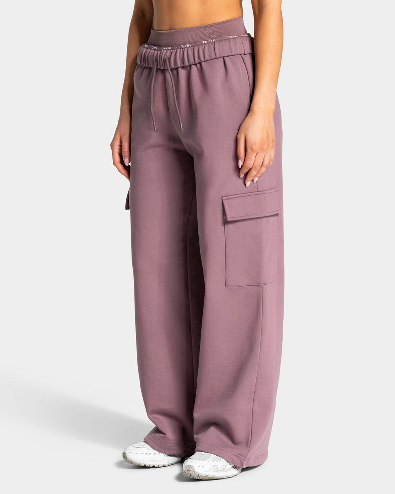 Pantalon de jogging cargo jambe large Lift « Mauve »