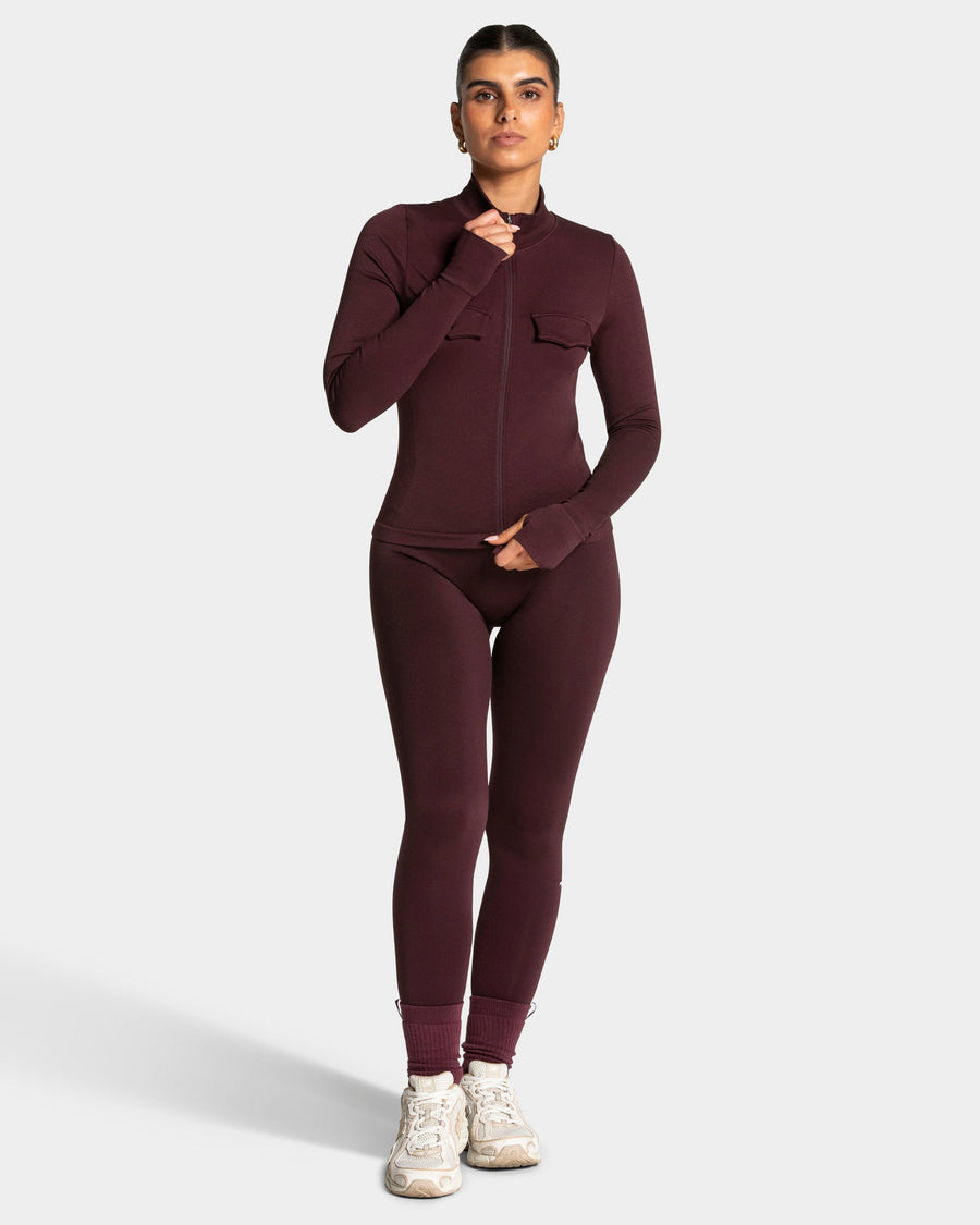 Veste de sport cargo zippée Lift « Merlot »
