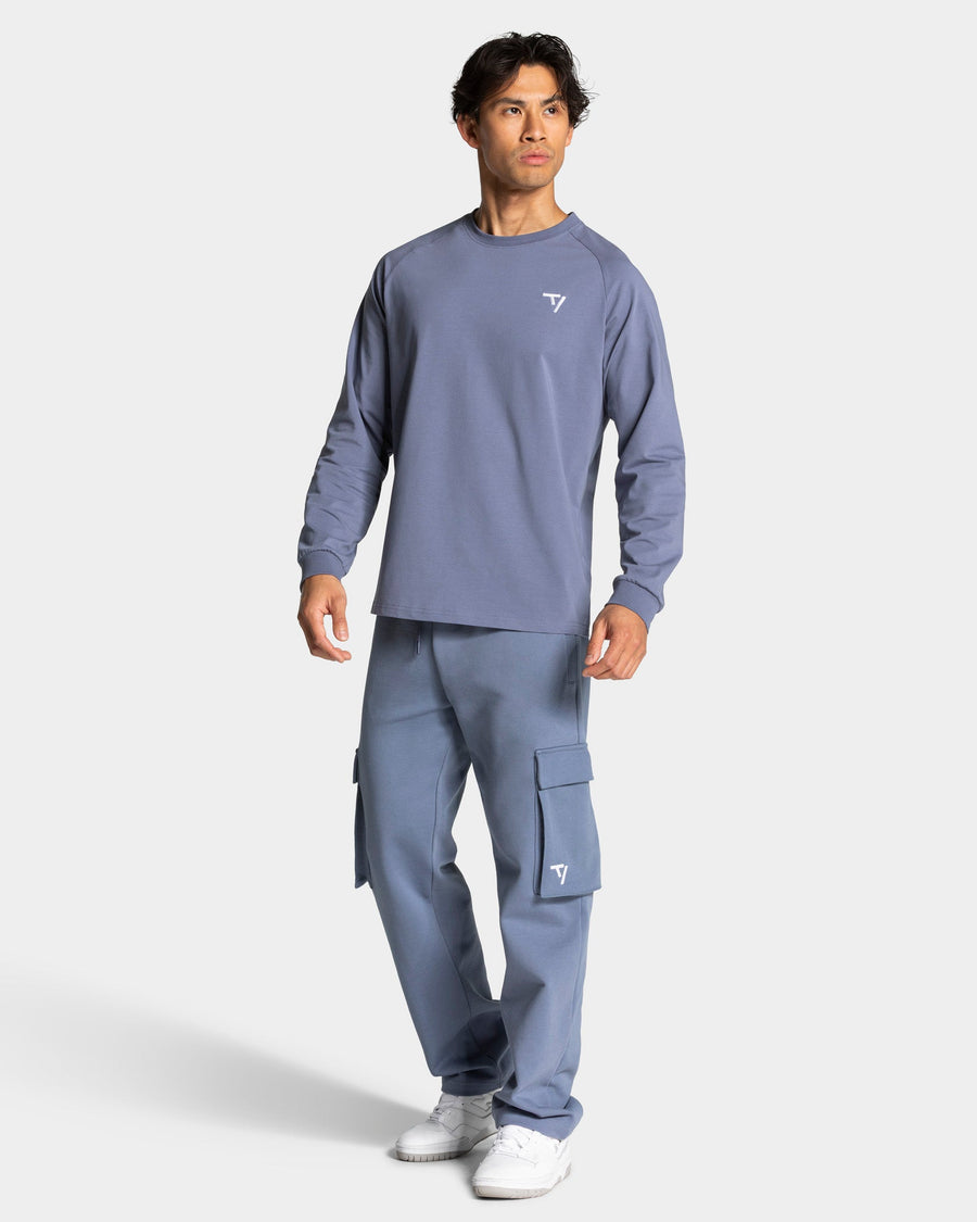 Pantalon de jogging cargo jambe large Lift « Bleu acier »