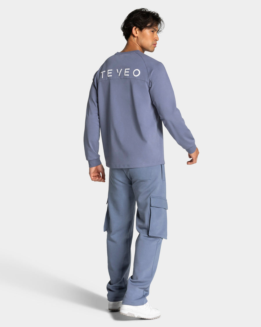 Pantalon de jogging cargo jambe large Lift « Bleu acier »