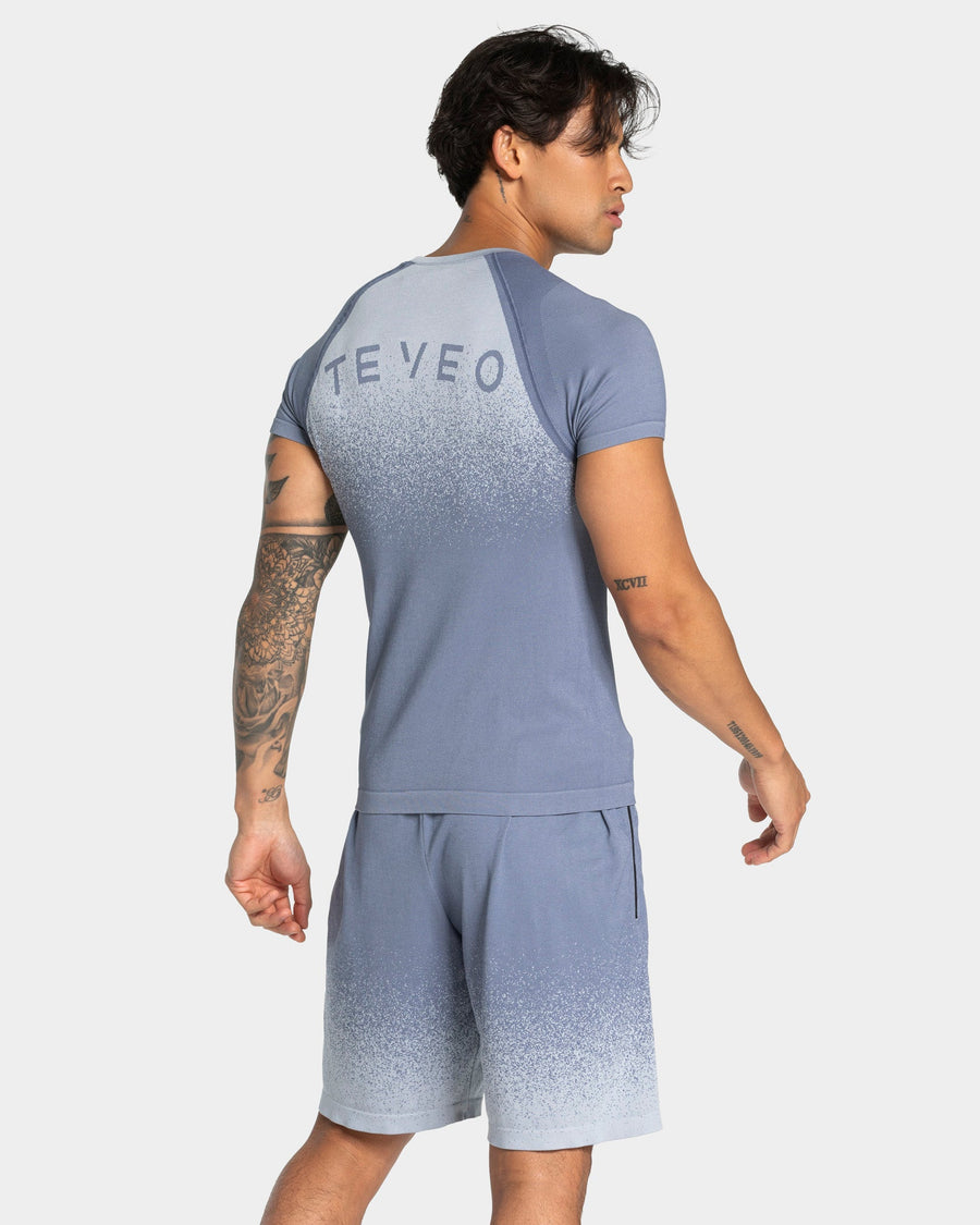 T-shirt sans coutures Lift « Bleu acier »