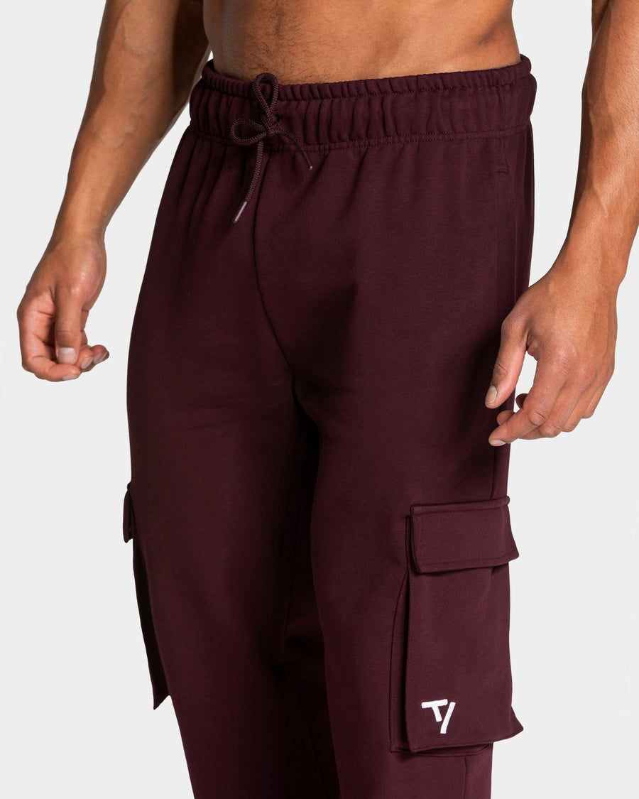 Pantalon de jogging cargo jambe large Lift « Merlot »