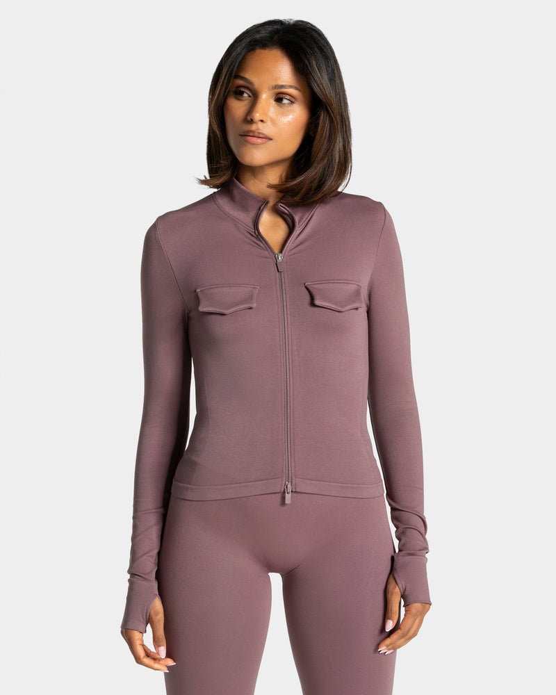 Veste de sport cargo zippée Lift « Mauve »