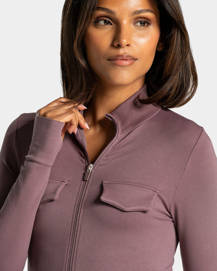 Veste de sport cargo zippée Lift « Mauve »