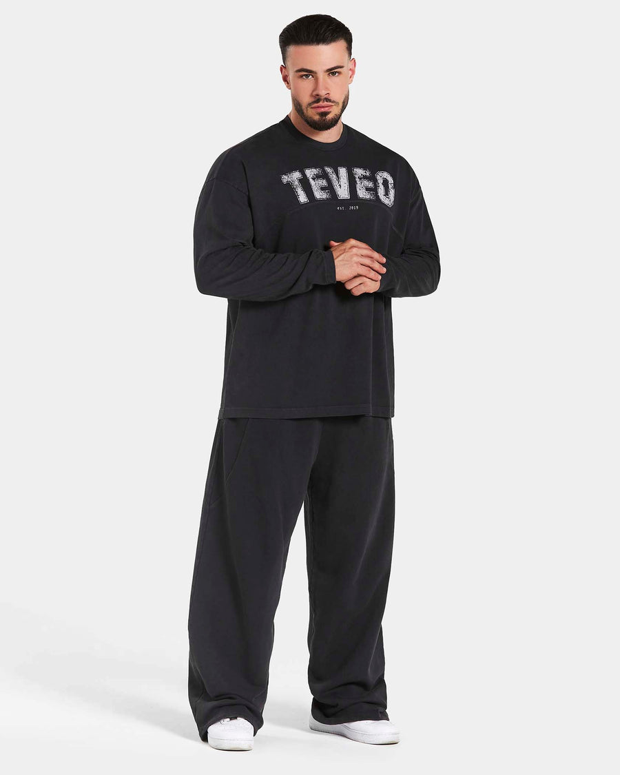 Pantalon de jogging Straight Leg oversize Legacy Lifting « Noir Acid »