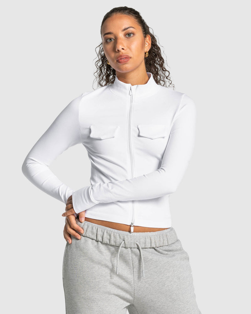 Veste de sport zippée cargo Lift « blanc »