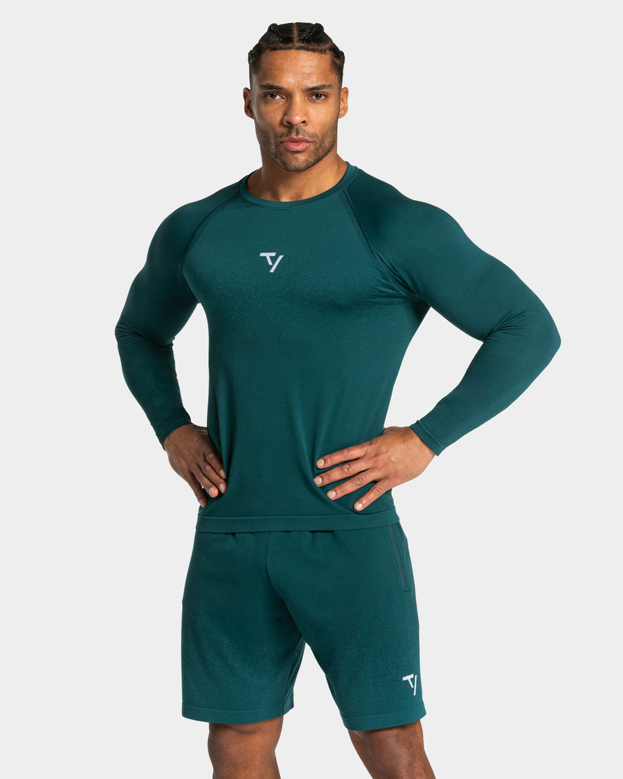 Haut à manches longues Seamless Lift « bleu sarcelle »