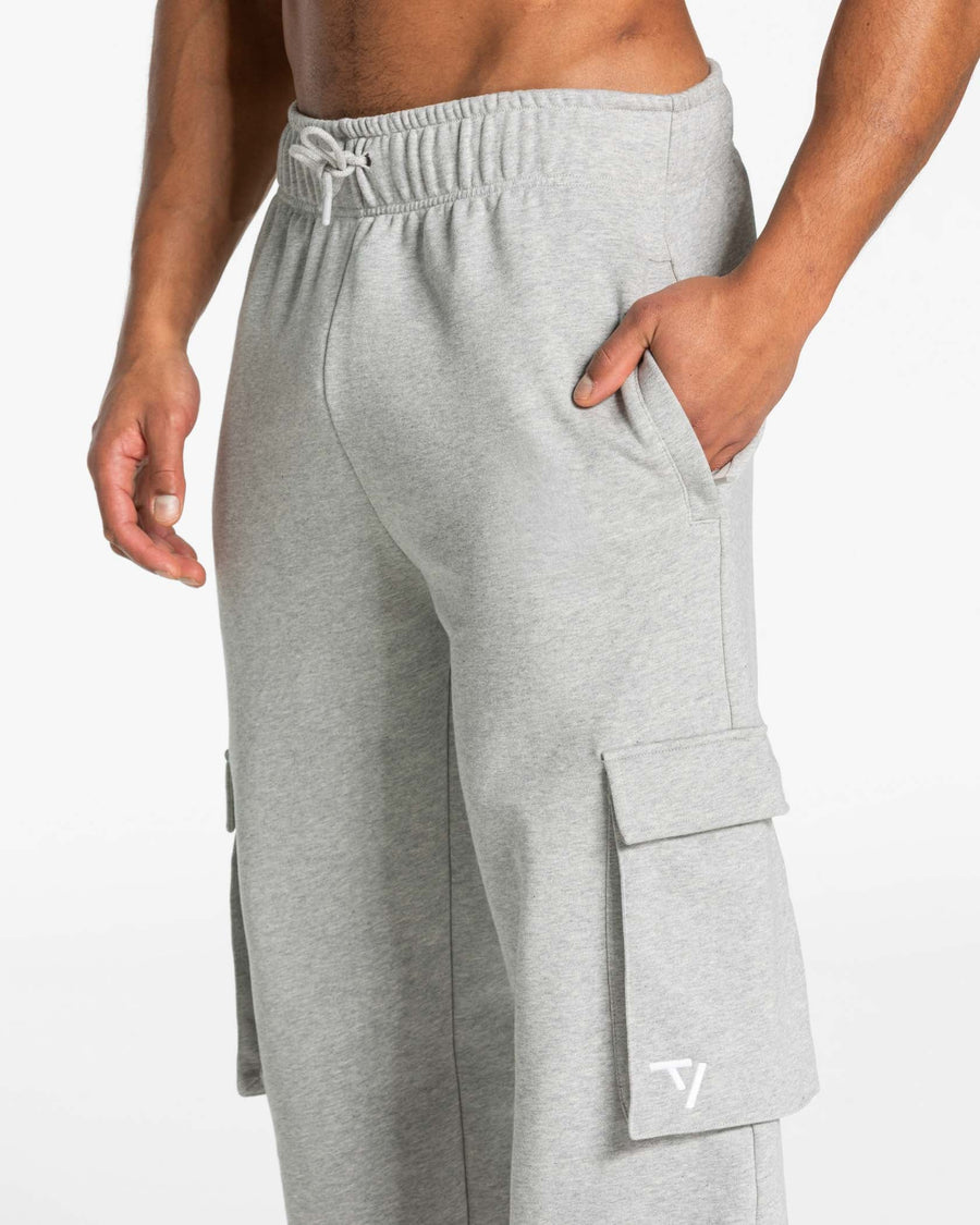 Pantalon de jogging cargo Wide Leg Lift « gris clair chiné »