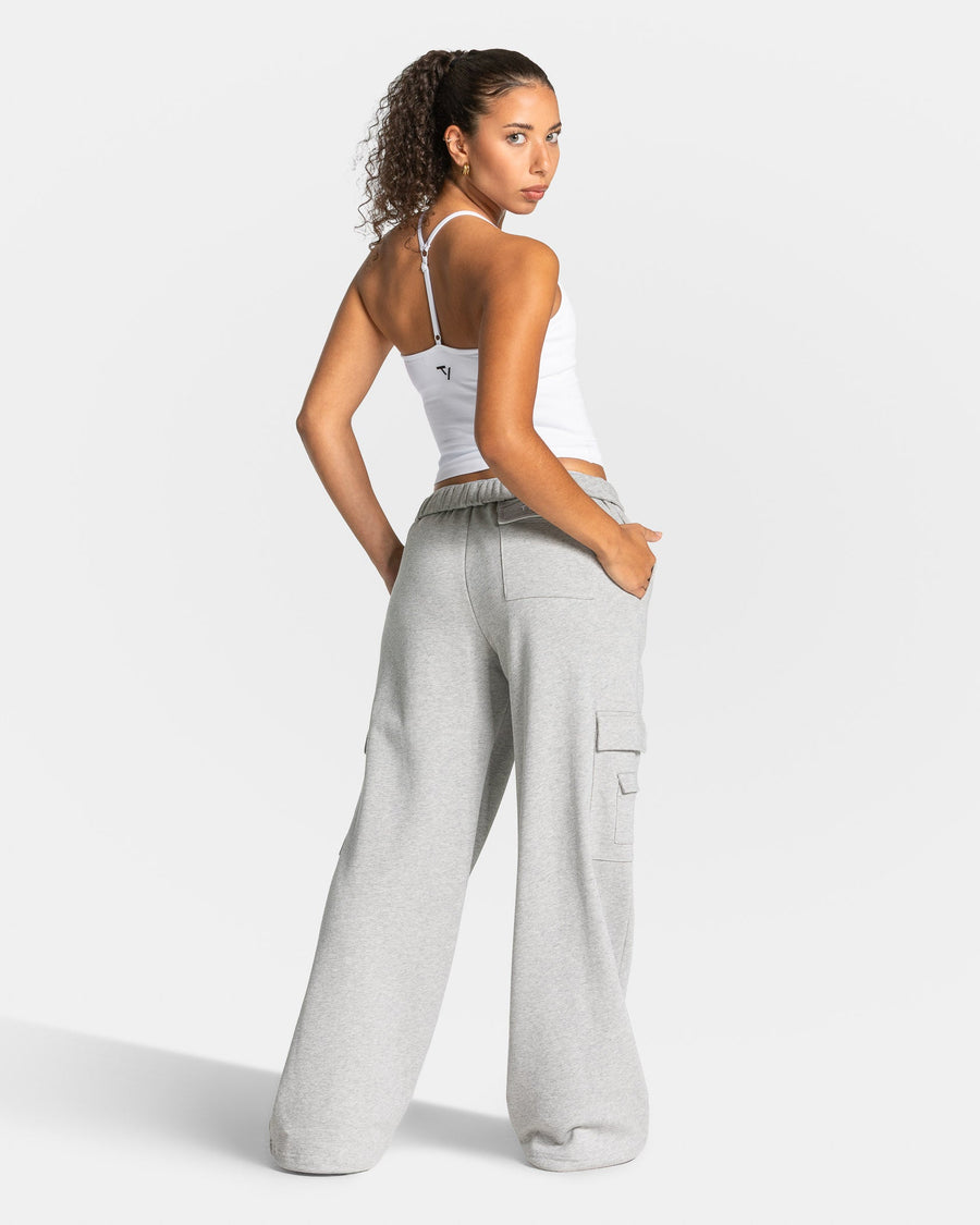 Pantalon de jogging cargo Wide Leg Lift « gris clair chiné »