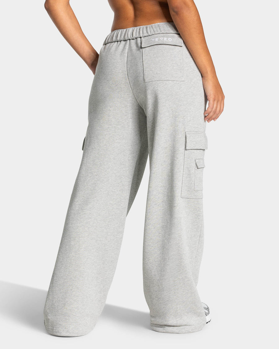 Pantalon de jogging cargo Wide Leg Lift « gris clair chiné »