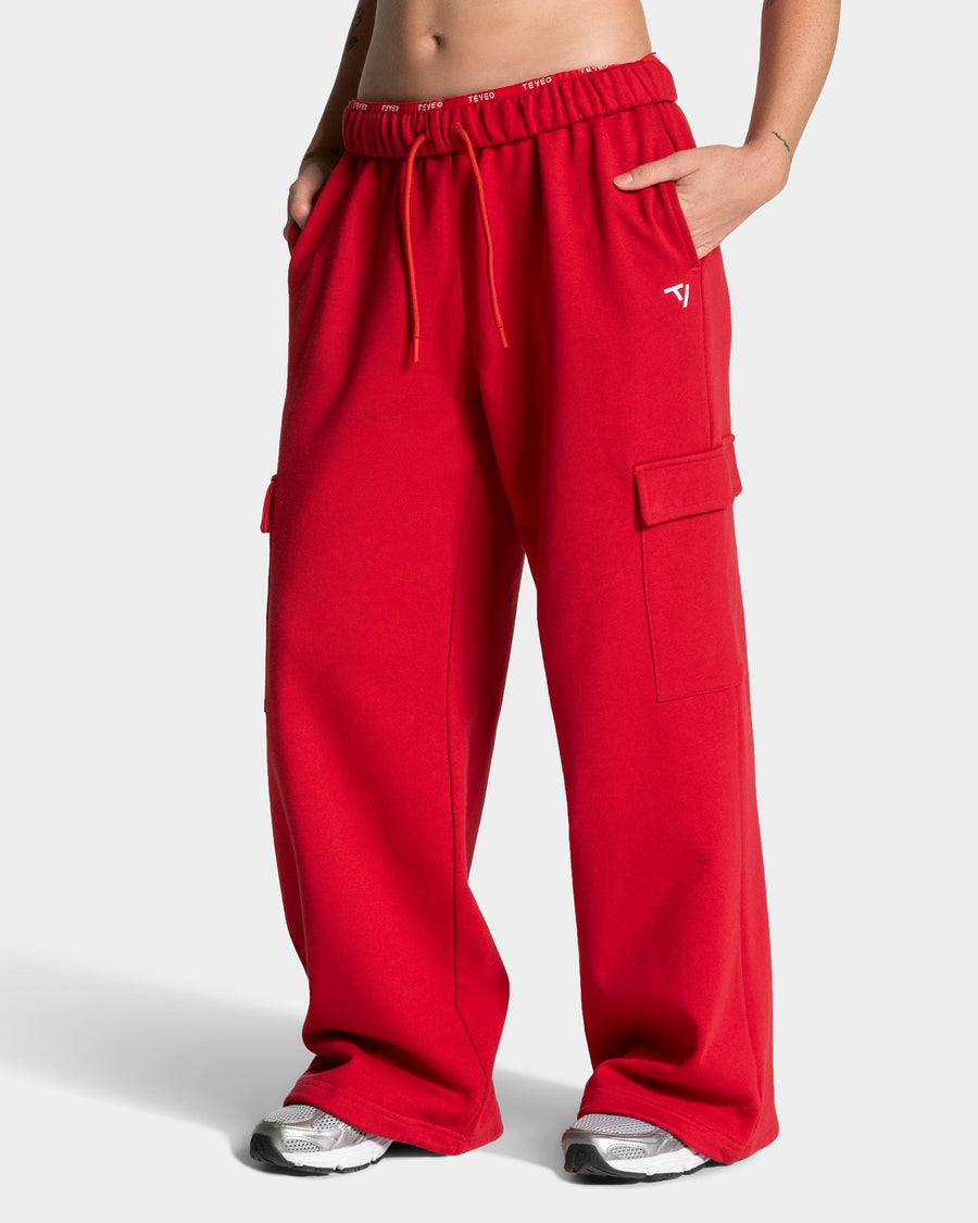 Pantalon de jogging cargo Wide Leg Lift « Chili »