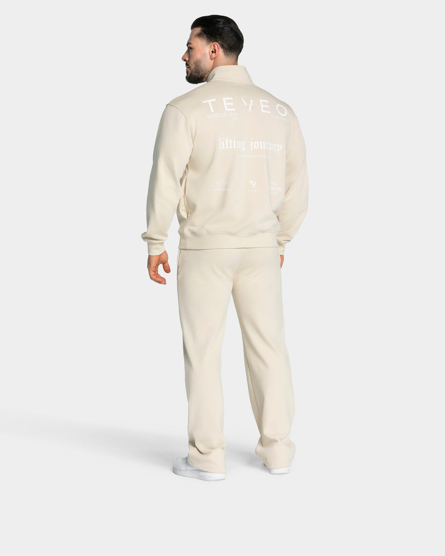 Sweat-shirt demi-zippé Lifting Journey « Cream »