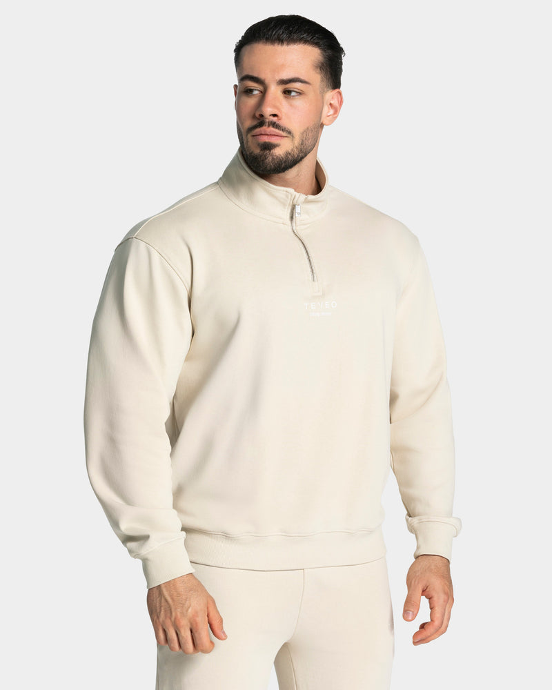 Sweat-shirt demi-zippé Lifting Journey « Cream »