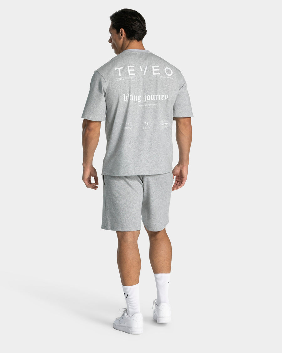 T-shirt oversize Lifting Journey « gris clair chiné »