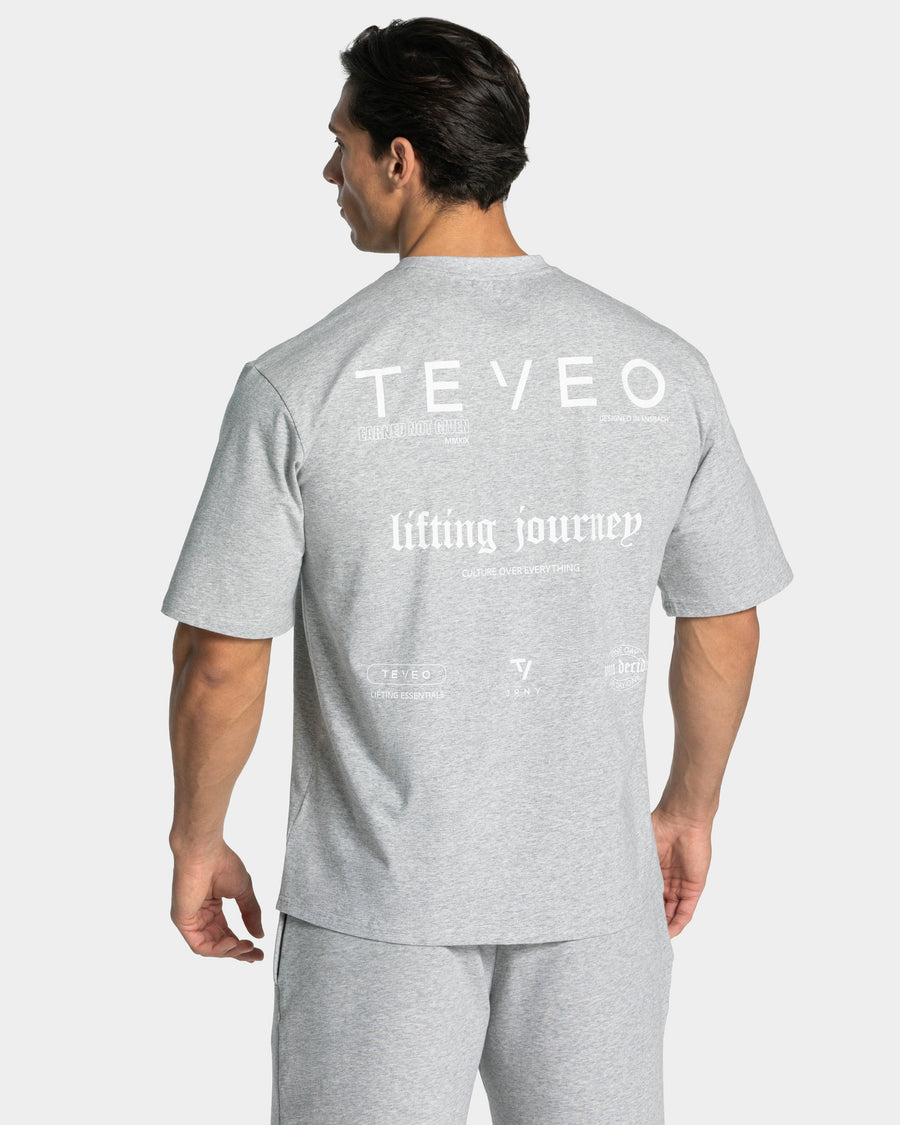 T-shirt oversize Lifting Journey « gris clair chiné »