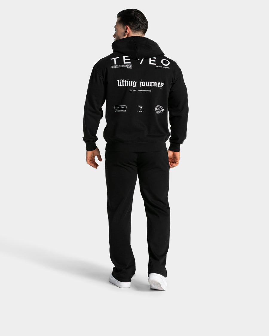 Sweat à capuche zippé Lifting Journey « noir »