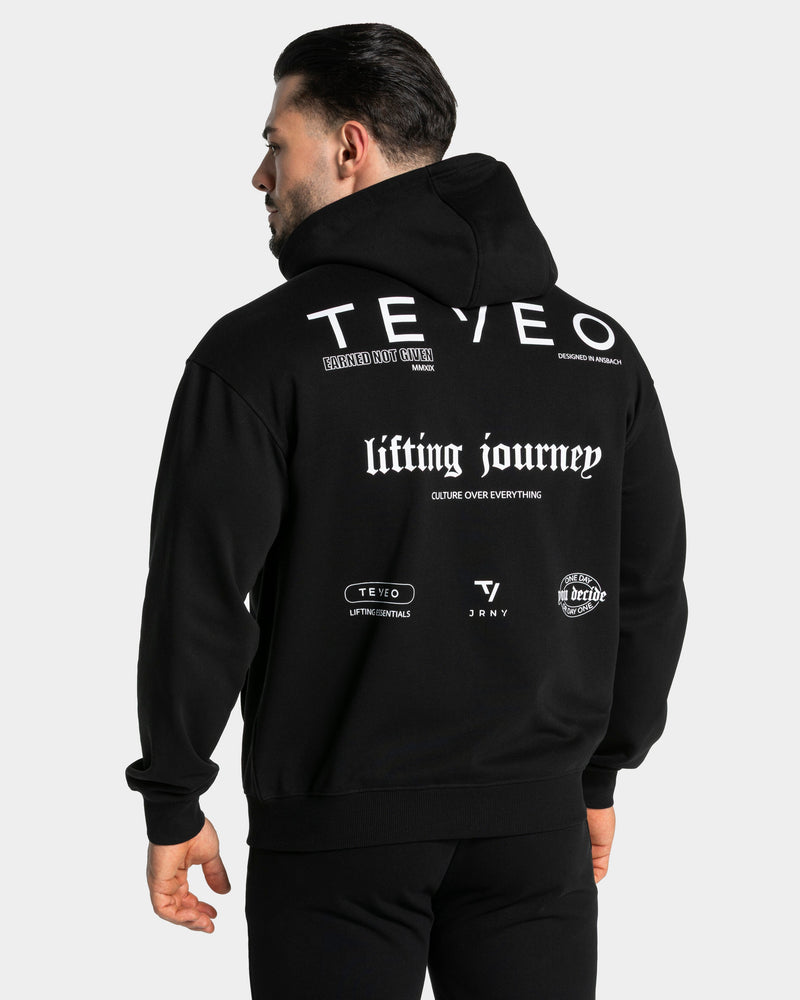 Sweat à capuche zippé Lifting Journey « noir »