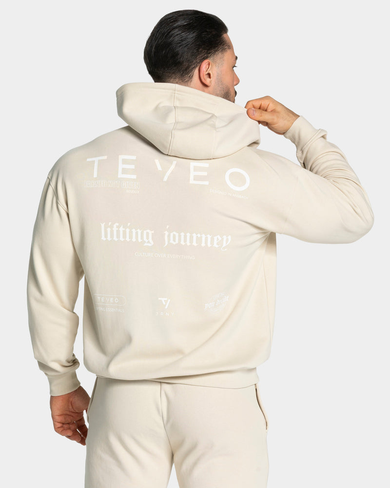 Sweat à capuche zippé Lifting Journey « Cream »