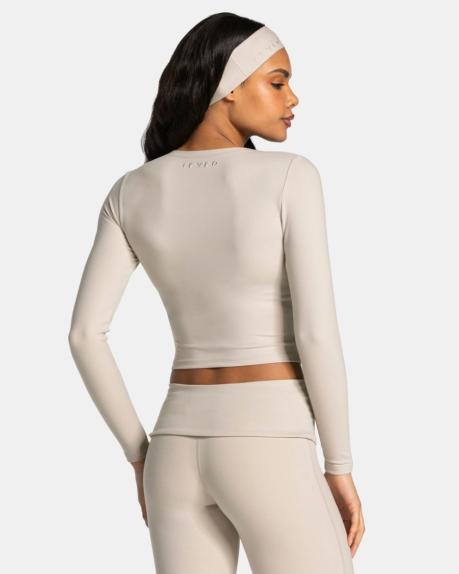 Haut à manches longues Mellow Gathered « Cream »