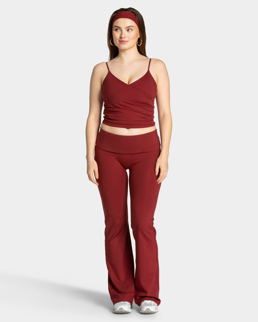 Legging évasé Mellow Fold Over Regular « bordeaux »