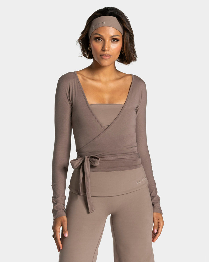 Haut à manches longues Mellow Wrapped « moka »