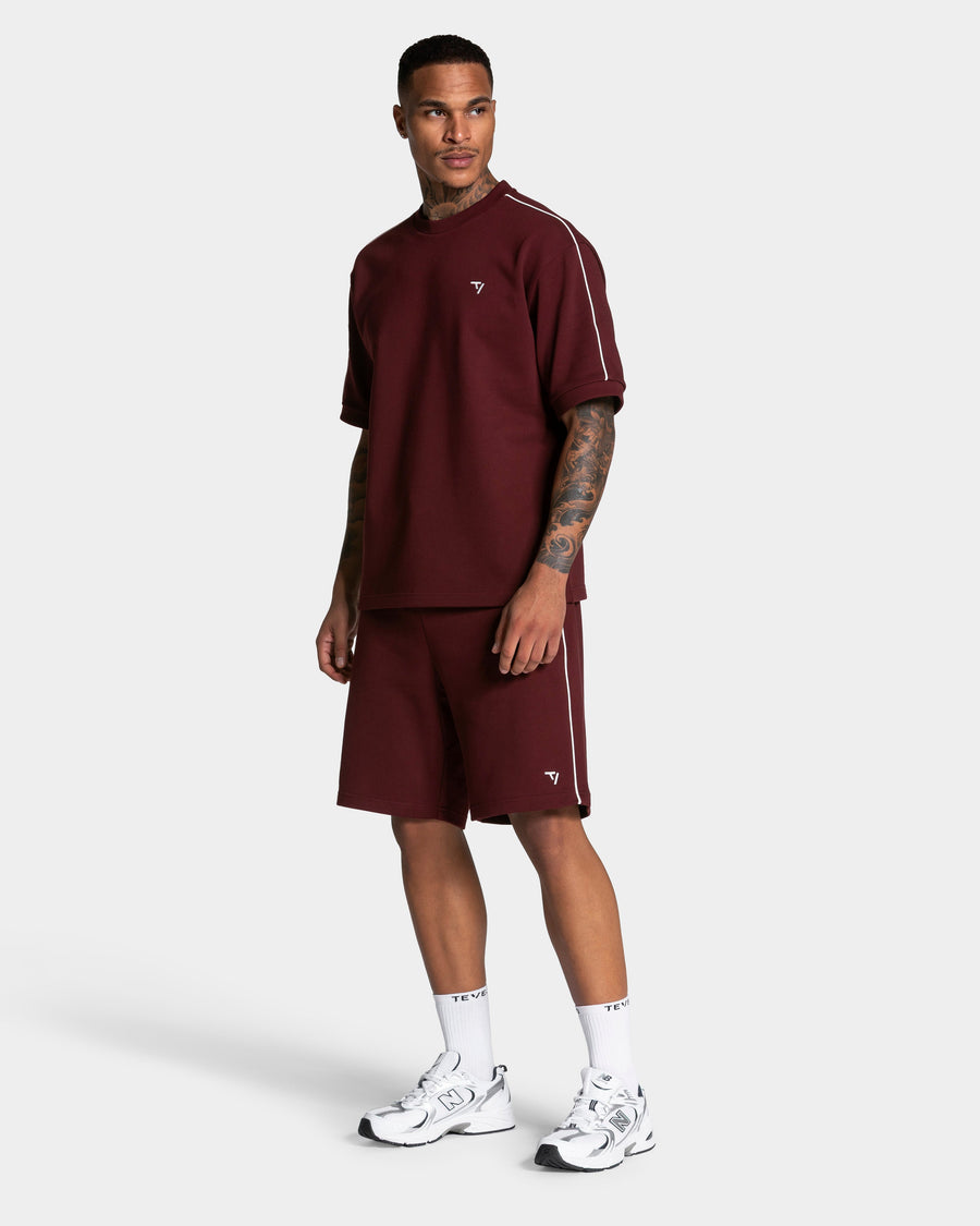 T-shirt oversize Contrastline « bordeaux »