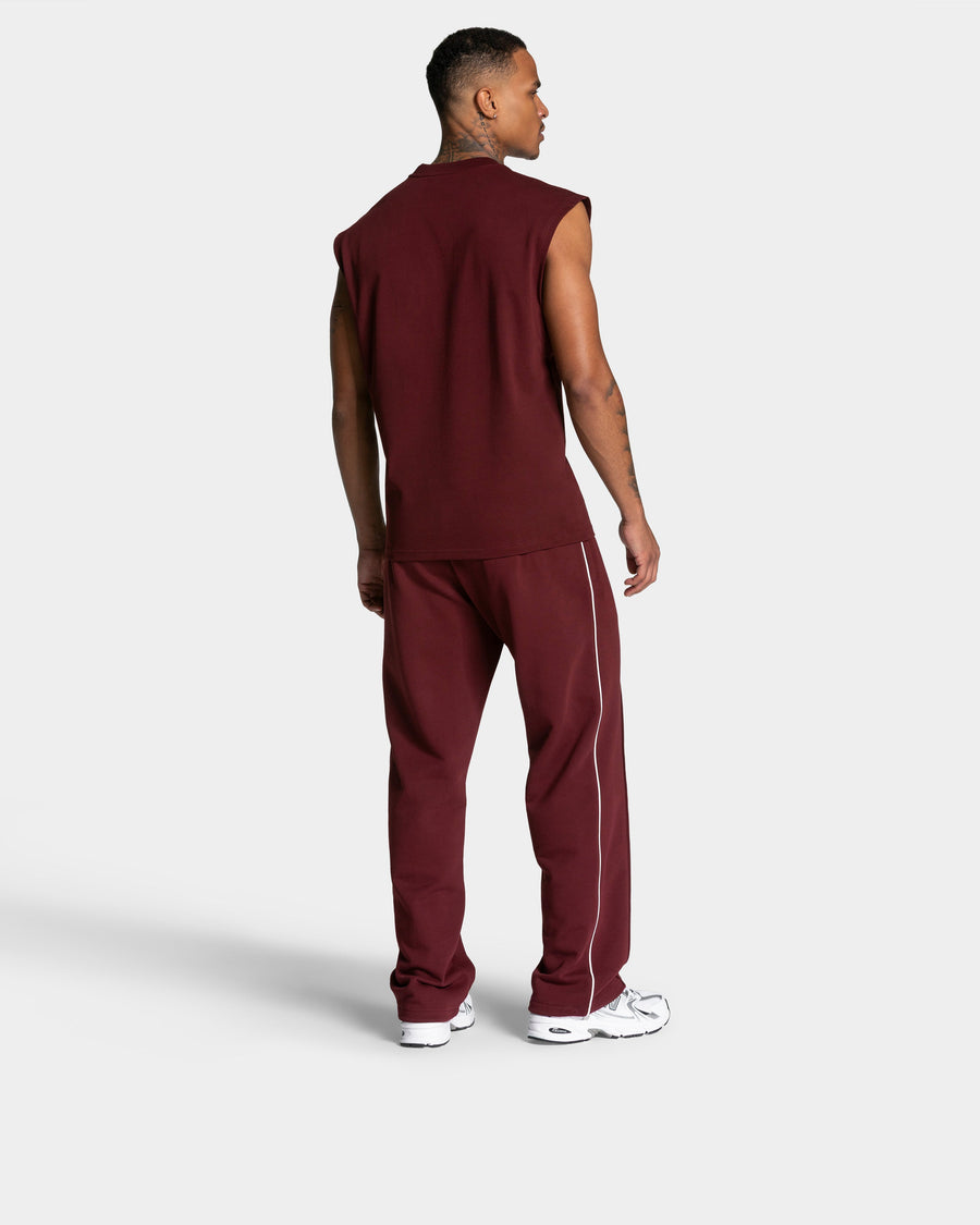 Pantalon de jogging Straight Leg Contrastline « bordeaux »